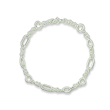 Load image into Gallery viewer, Sterling Silver Mixed Link Collar Necklace
