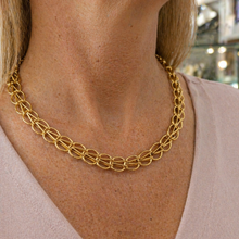 Load image into Gallery viewer, Gold Vermeil Interlocking Link Collar Necklace
