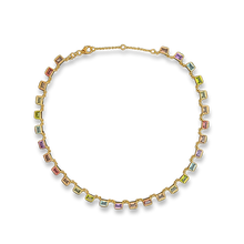 Load image into Gallery viewer, Gold Vermeil Emerald Cut Multi-Gemstone Necklace
