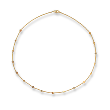 Load image into Gallery viewer, Long Gold Vermeil Polki Station Necklace
