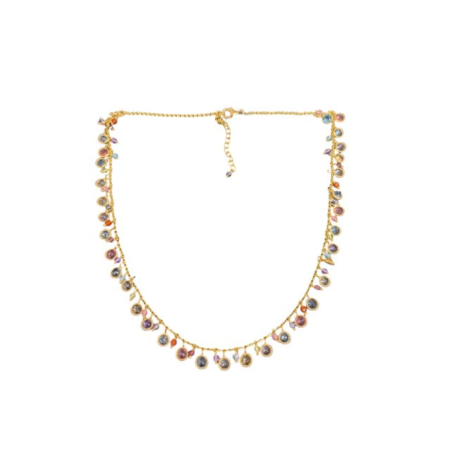 Gold Vermeil Multi Stone Necklace