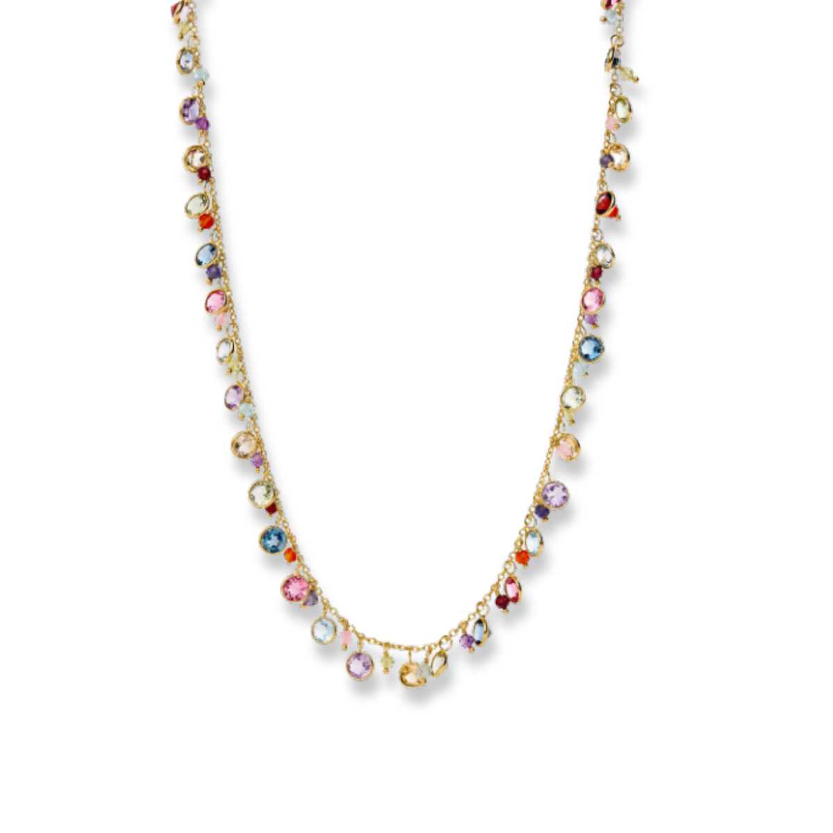 Gold Vermeil Multi Stone Necklace, view 2