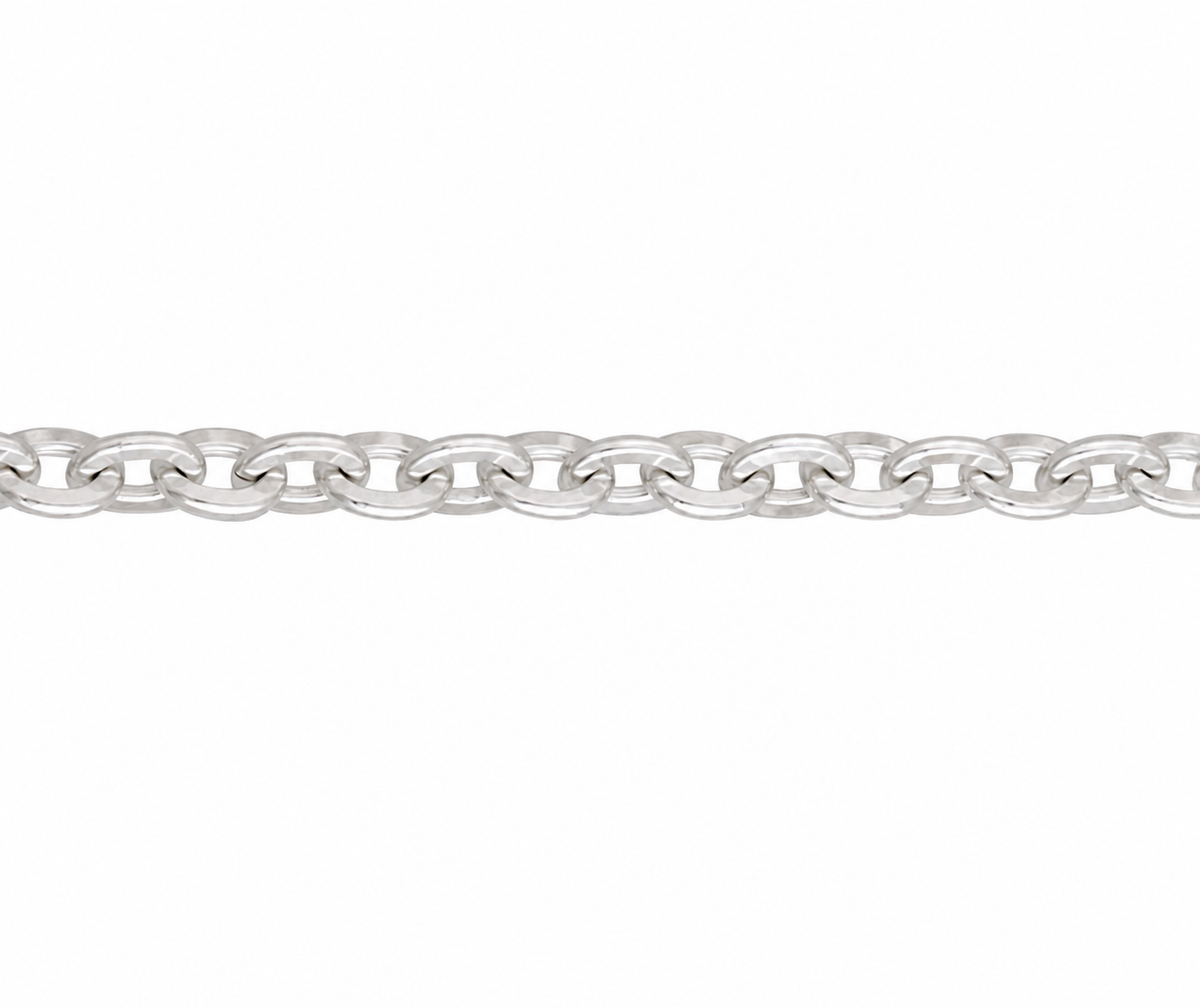 Sterling Silver 7.71mm Hammered Trace Bracelet