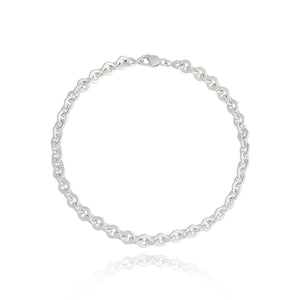 Sterling Silver 7.5 Heavy Rolo chain Bracelet