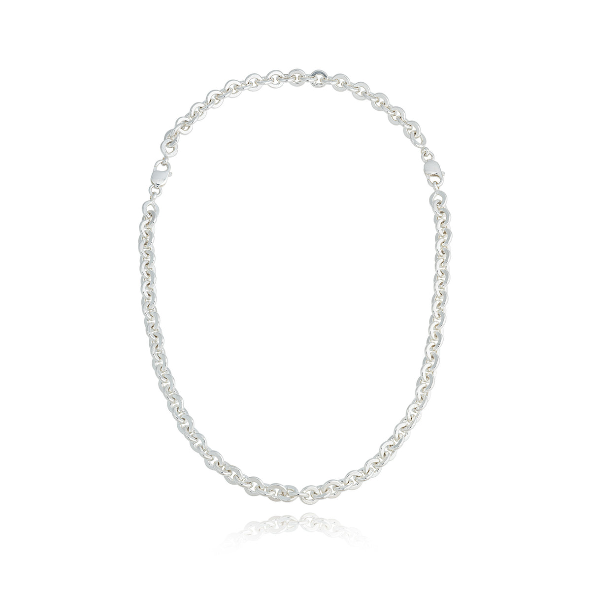 Sterling Silver Heavy Rolo Chain Necklace, view 3