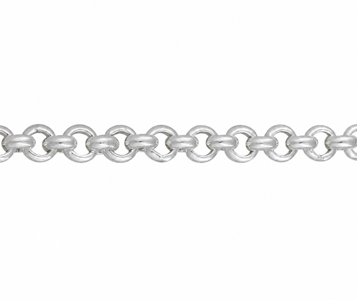 Sterling Silver 7.47mm Round Belcher Bracelet