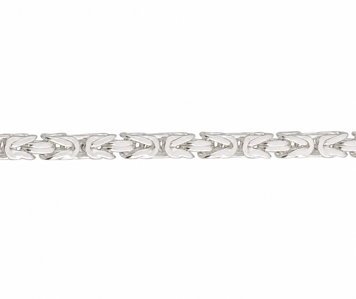 Sterling Silver 5.05mm Byzantine Bracelet
