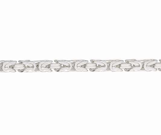 Sterling Silver 5.05mm Byzantine Bracelet