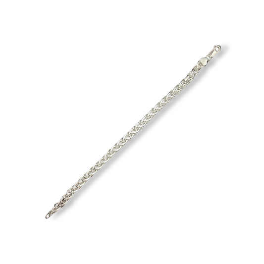 Sterling Silver Interwoven Chain Bracelet
