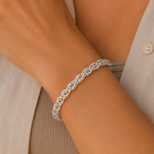 Load image into Gallery viewer, Sterling Silver Interwoven Chain Bracelet
