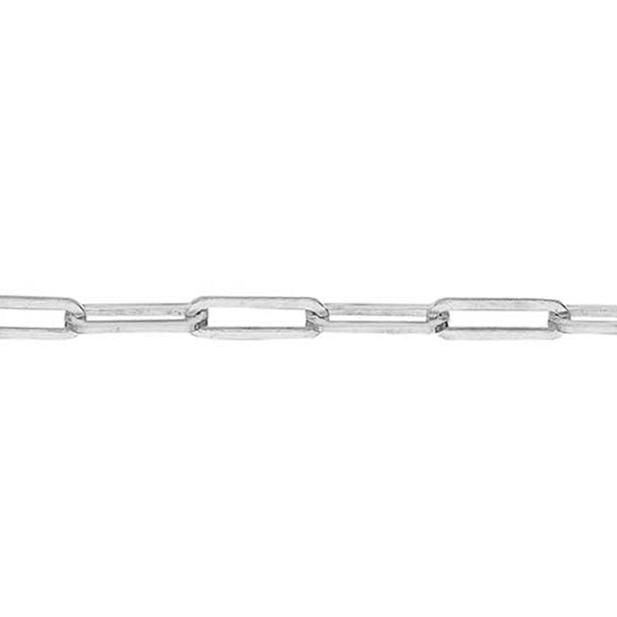 Sterling Silver Necklace - 3.7mm Square Trace Long Chain