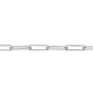 Sterling Silver Necklace - 3.7mm Square Trace Long Chain