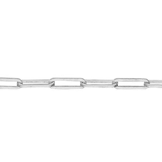 Sterling Silver Necklace - 3.7mm Square Trace Long Chain