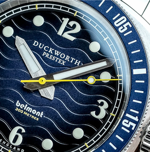 Belmont Dive Watch Blue Dial on Steel Bracelet