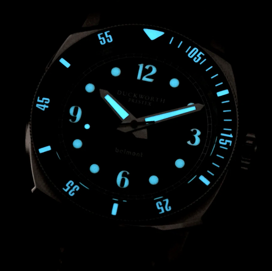 Belmont Dive Watch Orange Dial on Steel Bracelet, view 2