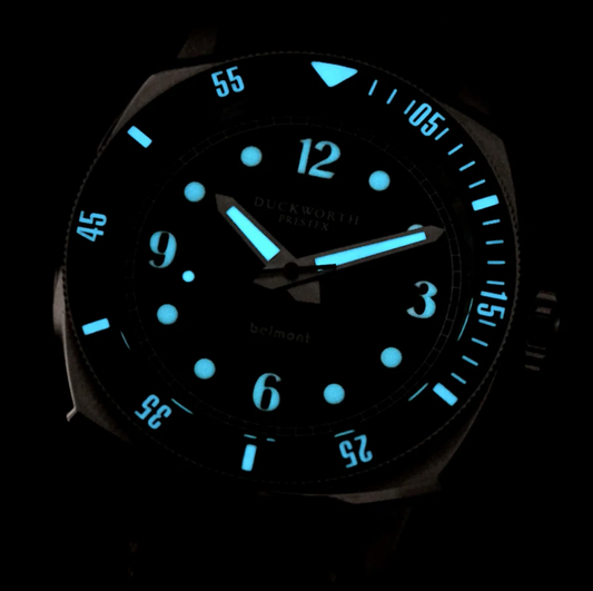 Belmont Dive Watch Green Dial on Green Rubber, view 2