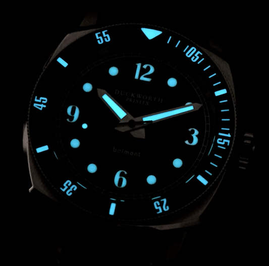 Belmont Dive Watch Green Dial on Steel Bracelet, view 4