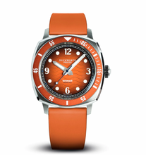 Load image into Gallery viewer, Belmont Dive Watch Orange Dial on Orange Rubber
