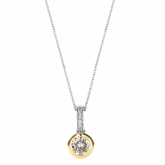 Ti Sento Cubic Zirconia Pendant Gold Plated