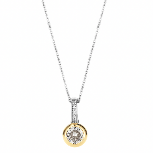 Ti Sento Cubic Zirconia Pendant Gold Plated