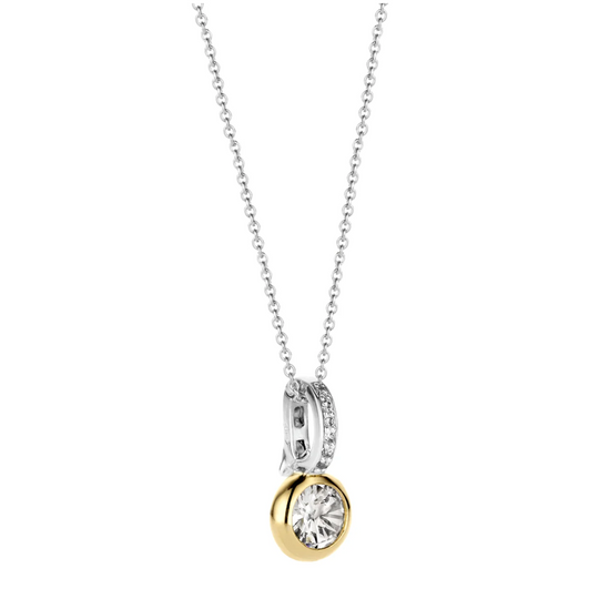 Ti Sento Cubic Zirconia Pendant Gold Plated, view 2