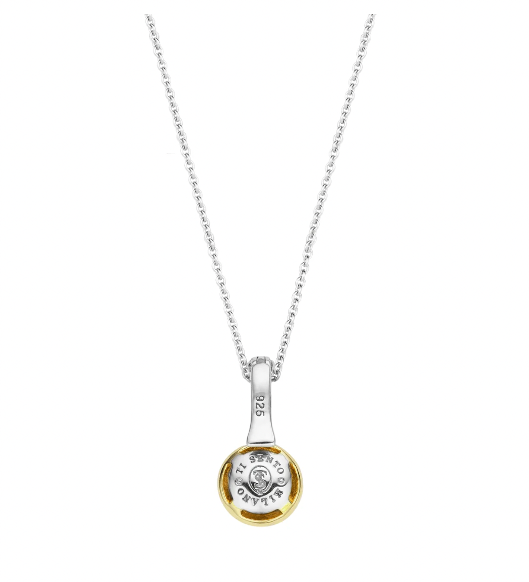 Ti Sento Cubic Zirconia Pendant Gold Plated, view 3