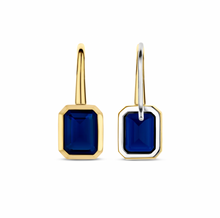 Load image into Gallery viewer, Ti Sento Gold Plated Blue Stone Earrings
