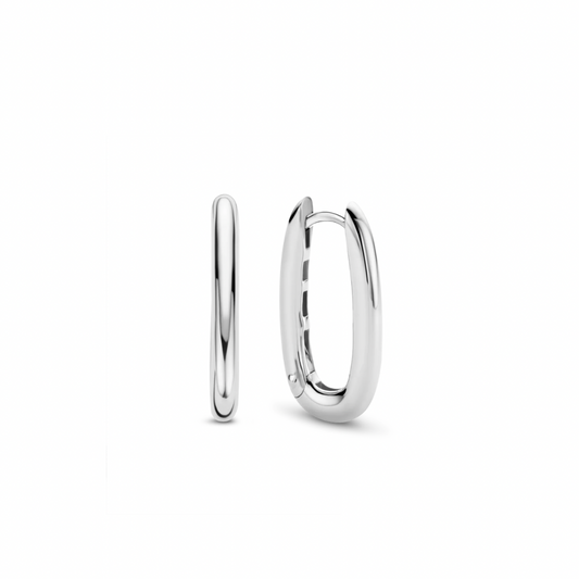 Ti Sento Slim Silver Hoop Earrings