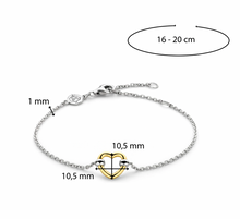 Load image into Gallery viewer, Ti Sento Gold Plated Heart Bracelet
