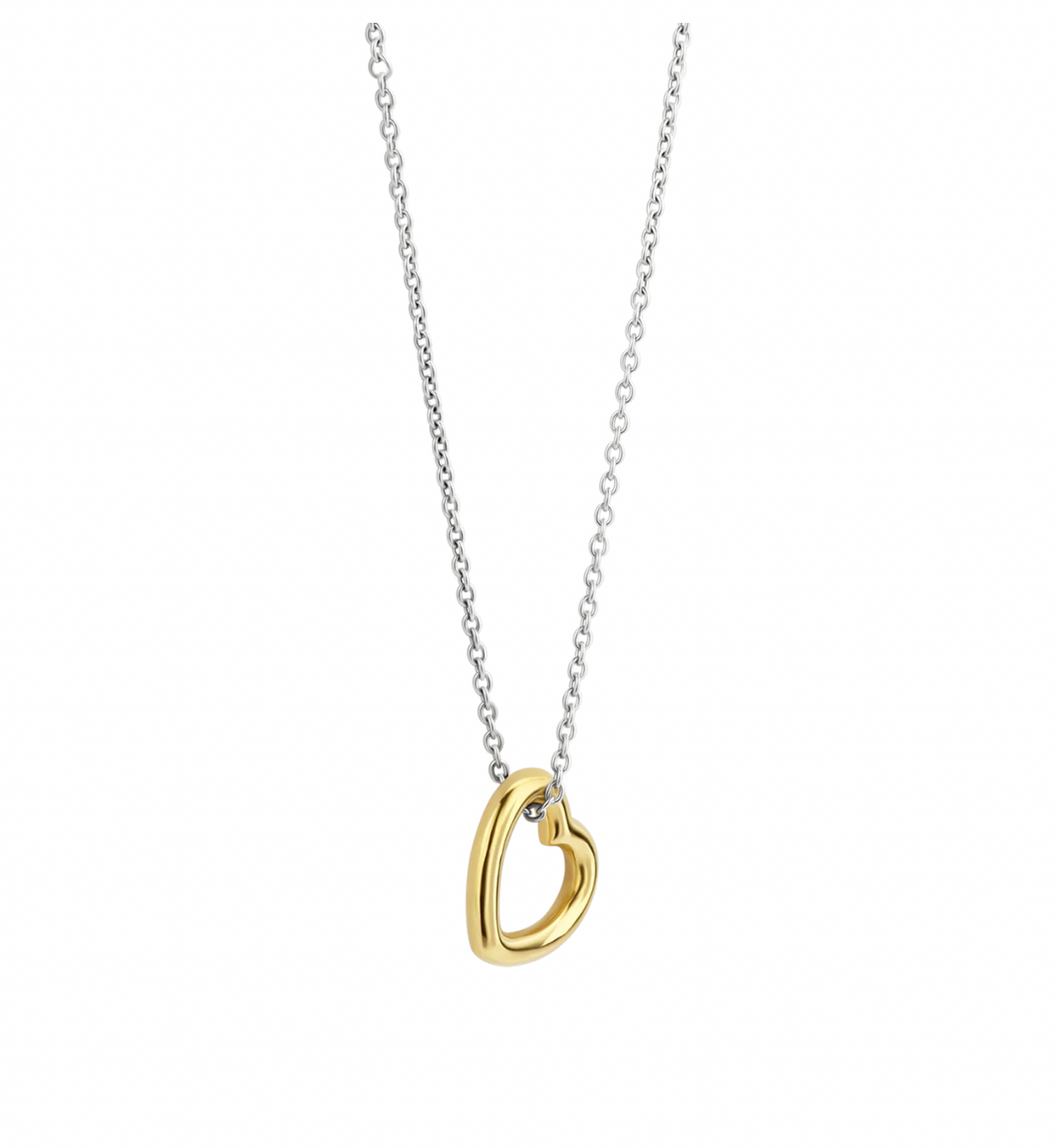 Ti Sento Gold Plated Heart Pendant on chain, view 2