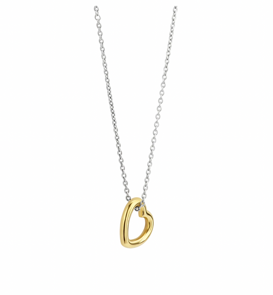 Ti Sento Gold Plated Heart Pendant on chain, view 2