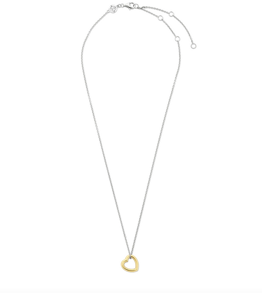 Ti Sento Gold Plated Heart Pendant on chain, view 3