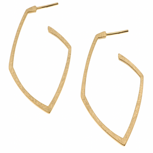 Square Gold Plated Hoop Earrings