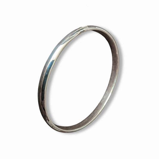 Classic Oval Sterling Silver Bangle