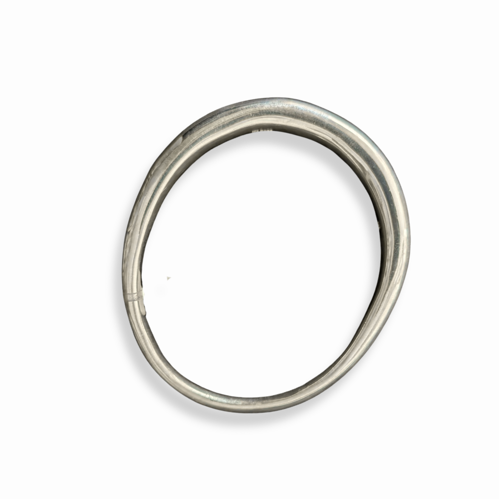 Heavy Brushed Sterling Silver Organic Bangle