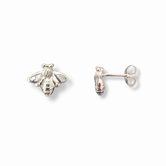 Sterling Silver Bee Stud Earrings