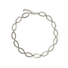 Load image into Gallery viewer, Sterling Silver Large Oval Link Collar Necklace
