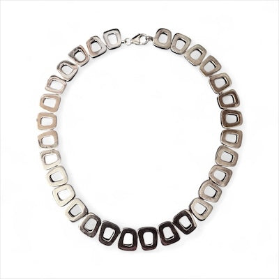 Sterling Silver Square open Link Necklace