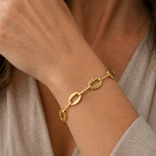 Gold Vermeil Sculpted Link Bracelet, view 2