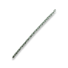 Load image into Gallery viewer, Sterling Silver Textured Triangle Link Bracelet
