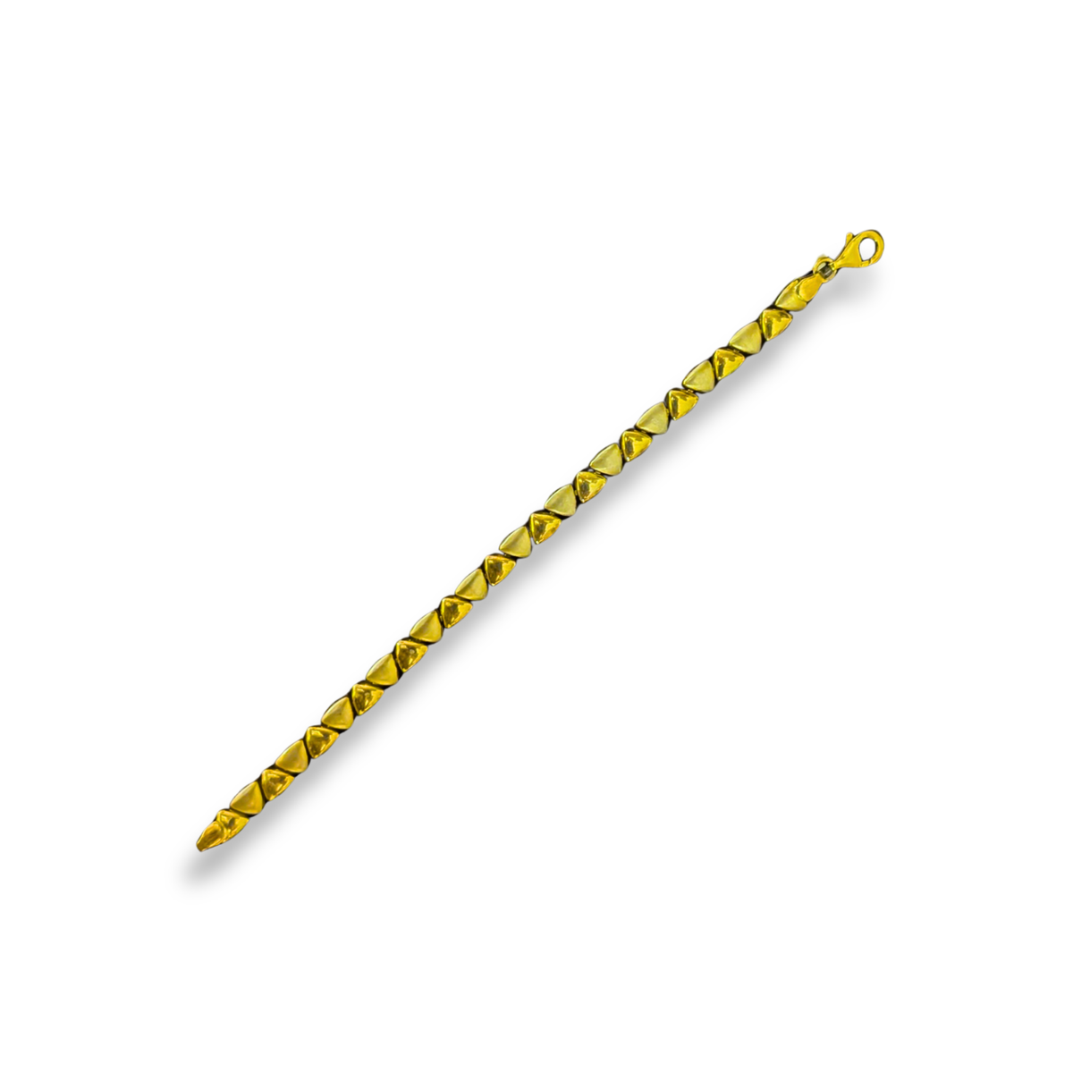 Gold Vermeil Textured Triangle Link Bracelet