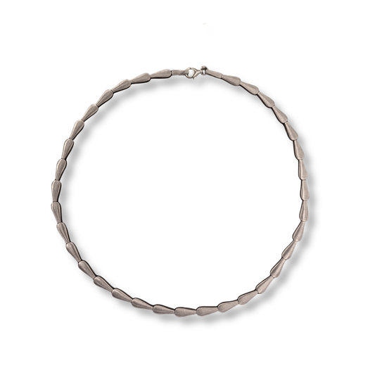 Sterling Silver Satin Finish Collar Necklace