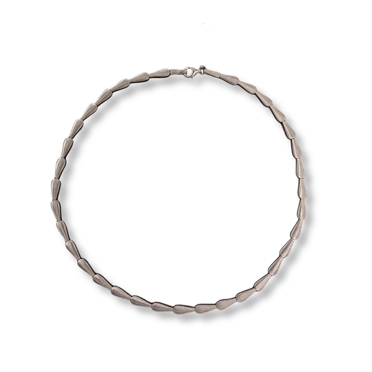 Sterling Silver Satin Finish Collar Necklace