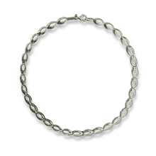 Load image into Gallery viewer, Sterling Silver Asymmetric Oval Link Collar Necklace
