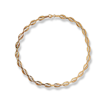 Load image into Gallery viewer, Gold Vermeil Coffee Bean Link Collar Necklace
