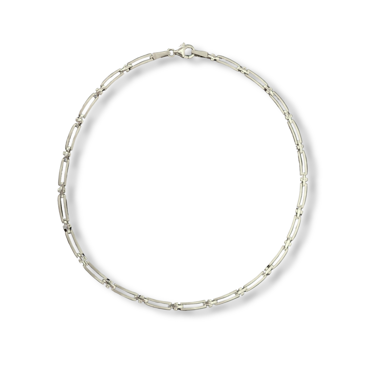 Sterling Silver Mixed Finish Collar Necklace