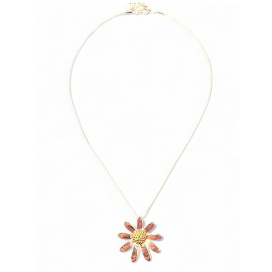 Sterling Silver Daisy Necklace on a Snake Chain