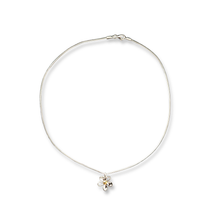 Load image into Gallery viewer, Sterling Silver Open Flower Pendant Necklace with Gold Vermeil Centre
