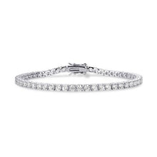 Load image into Gallery viewer, Sterling Silver CZ Tennis Bracelet claw setting in 3 different sizes
