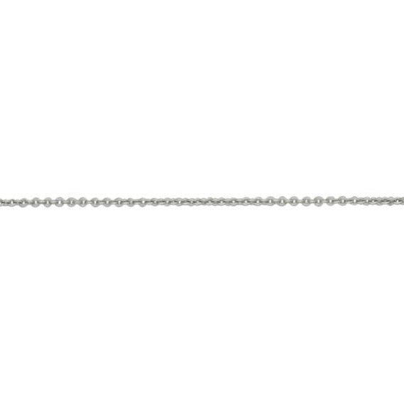 9ct White Gold Chain - 0.8mm Close Curb